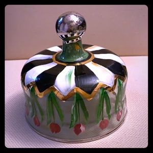 MacKenzie Childs hand painted glass dome